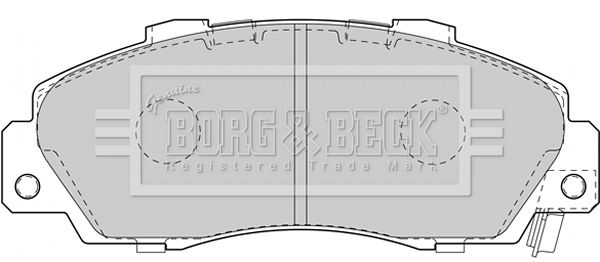 BORG & BECK Комплект тормозных колодок, дисковый тормоз BBP1845
